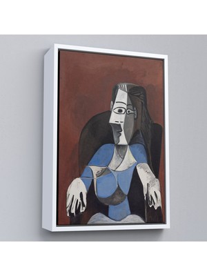 Miyrem^#canvas Serie  Pablo Picasso - Koltukta Oturan Soyut Kadın TABLOSU-7296