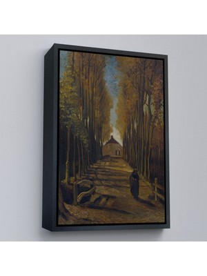 Miyrem canvas Serie  Vincent Van Gogh - Sonbaharda Kavaklı Yol Tablo - Avenue Of Poplars In AUTUMN-7473