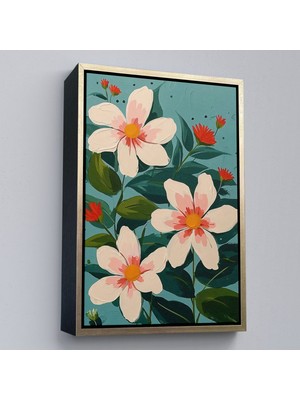 Miyrem canvas Serie  Beyaz Çiçekler TABLOSU-7592