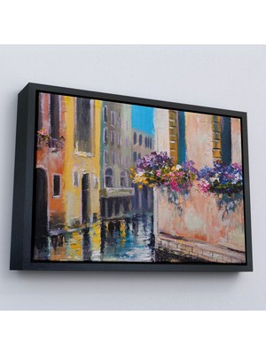 Miyrem canvas Serie  Italya Venedik Kanal Yağlıboya TABLO-7114