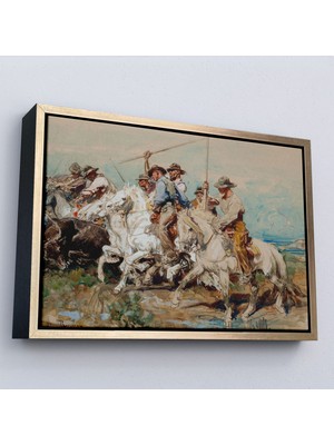 Miyrem canvas Serie  Henri Émilien Rousseau - Savaşa Hazırlanmak TABLO-7110