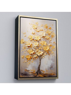 Miyrem canvas Serie  Sarı Çiçekli Ağaç TABLOSU-7624