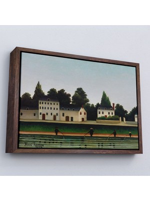 Miyrem canvas Serie  Henri Rousseau - Manzara ve Dört Balıkçı TABLOSU-7041