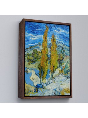 Miyrem canvas Serie  Vincent Van Gogh -Saint-Rémy Yakınlarındaki Alpilles'de Iki Kavak TABLO-7455