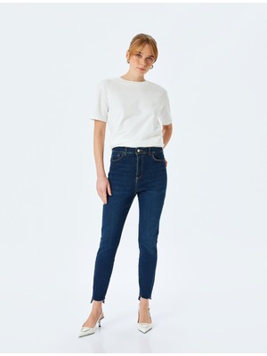 Koton Yüksek Bel Dar Paça Skinny Fit Denim Pantolon - Skinny Push Up Fit Jean