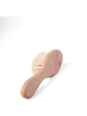 Fleur & Fume %100 Doğal Keçi Kılı Büyük Bebek Saç Fırçası - (Saklama Kesesi Hediyeli)