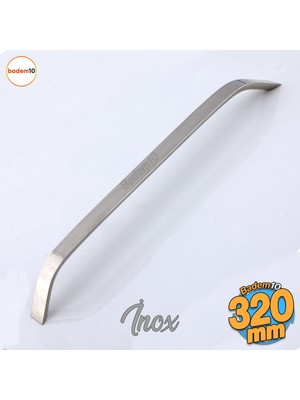 Badem10 Şahin Metal Inox Kulp 320 mm Mobilya Çekmece Mutfak Dolabı Dolap Kapak Kulpları Kulb Kulpu 32 cm