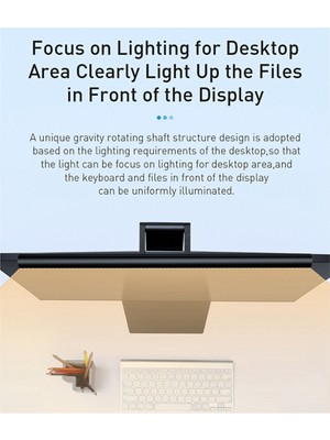 Ekran LED Masa Lambası Pc Bilgisayar Dizüstü Ekran Asılı Işık Çubuğu Pro Masa Lambası Ofis Çalışma Okuma Işığı LCD Monitör (Yurt Dışından)