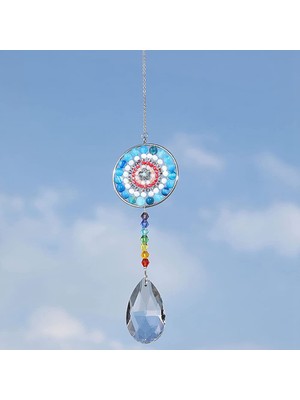 Çakra Kristal Suncatcher Yuvarlak Kristaller Boncuk Kolye Asılı Prizma Damla Güneş Yakalayıcılar Windows Ev Bahçe Dekor, C (Yurt Dışından)