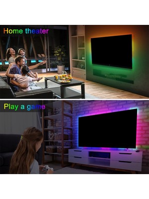 Aeethericly Renk Değiştiren Müzik Senkronizasyonlu LED Işık Rgb Işıklar 44 Kızılötesi Uzaktan Kumanda Ev Partisi Için LED Işıklar 5 M (Yurt Dışından)