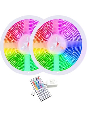 2835 Rgb Işık Şeridi 10M Esnek LED Işık Şeridi 44 Tuşlu Uzaktan Kumanda + Sevgililer Günü Yatak Odası Için Kumanda (Yurt Dışından)