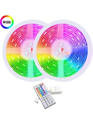 2835 Rgb Işık Şeridi 10M Esnek LED Işık Şeridi 44 Tuşlu Uzaktan Kumanda + Sevgililer Günü Yatak Odası Için Kumanda (Yurt Dışından)