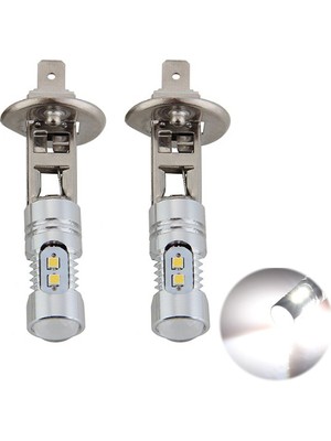 Aeethericly 2 x H1 2323 Smd 10 Beyaz LED Oto Araba Sis Farı Lambası Ampul (Yurt Dışından)