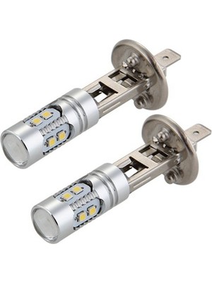 Aeethericly 2 x H1 2323 Smd 10 Beyaz LED Oto Araba Sis Farı Lambası Ampul (Yurt Dışından)