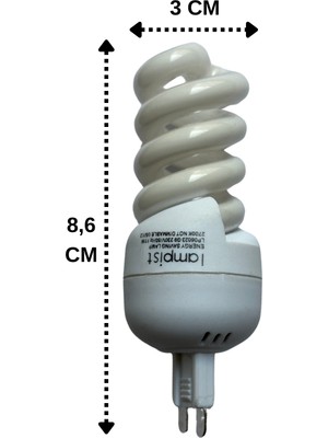 Lampist 11W 2700K (Sarı Işık) G9 Duylu Floresan Ampul