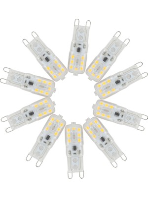 10 x G9 5W LED Kısılabilir Kapsül Ampul Işık Lambalarını Değiştirin AC220-240V, Sıcak Beyaz (Yurt Dışından)