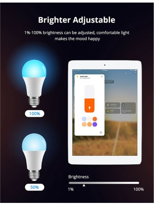 Wıfı Matter Akıllı Ampul 9W Rgb E27 LED Lamba App Kontrolü Dıy Akıllı Ev Ampulü Homekit Google Home Alexa Için Ses Kontrolü (Yurt Dışından)