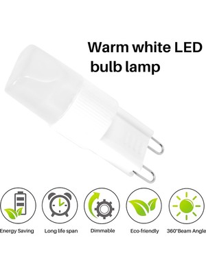 10X G9 1W LED Yüksek Güçlü Ampul Lamba Işığı Sıcak Beyaz 3500 K (Yurt Dışından)