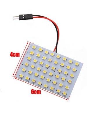 5 Adet Araç Iç Işık Paneli 48 Smd LED T10 BA9S Kubbe Festoon Ampul Adaptörü 12 V Sıcak Beyaz Panel (Yurt Dışından)