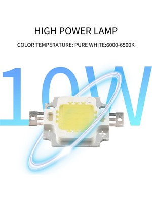 Aeethericly 20PCS 10W LED Saf Beyaz Yüksek Güç 1100LM LED Lamba Smd Çip Ampul Dc 9-12V (Yurt Dışından)