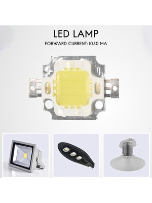 Aeethericly 20PCS 10W LED Saf Beyaz Yüksek Güç 1100LM LED Lamba Smd Çip Ampul Dc 9-12V (Yurt Dışından)