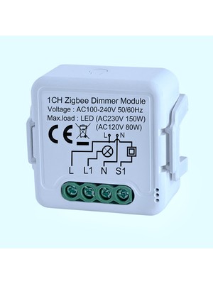 Tuya Zigbee Akıllı Dimmer Anahtar Modülü Nötr 1 Çeteli Kablosuz Uzaktan Kumanda Uyumlu Alexa Ev (Yurt Dışından)