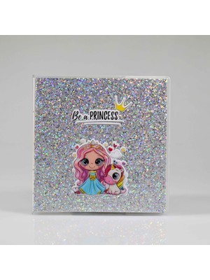 4Nio Gri Simli Prenses Küçük Defter