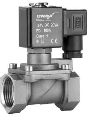 Unox 24 V Dc Paslanmaz Kompresör Yüksek Basınç Solenoid Valf Normalde Kapalı 3/8" (0,5-40 BAR)