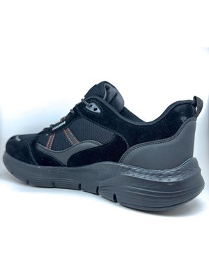 Lepons Büyük Numara 47-50 Siyah Nefes Alan Comfort Sneaker