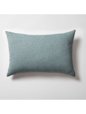 Fineroom Living Julia - Düz Bukle Dokuma Dikdörtgen Kırlent 40  x  60 -  Açık Mavi (Ic Yastık Dahil)