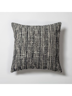 Fineroom Living Coco - Tüvit Desenli Kırlent 50  x  50 - Siyah (Ic Yastık Dahil)