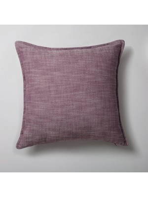 Fineroom Living Porto - Keten Kare Kırlent 50  x  50 - Mor (Ic Yastık Dahil)