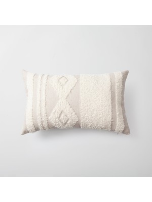 Fineroom Living Quba - Etnik Desenli 30  x  50 Kırlent Keten (Ic Yastık Dahil)