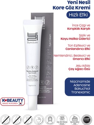 byeoLee Balgeum Jeju Bakuchoil Gözaltı Torba & Koyu Halka Karşıtı Yeni Nesil Kore Göz Kremi 15 gr