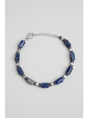 So CHIC Sodalit Taşlı 21 Cm Çelik Erkek Bileklik