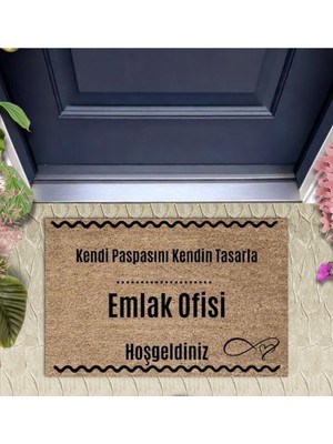 Kapı Önü Paspası Dekoratif Dijital Baskı Emlak Ofisi P-2548