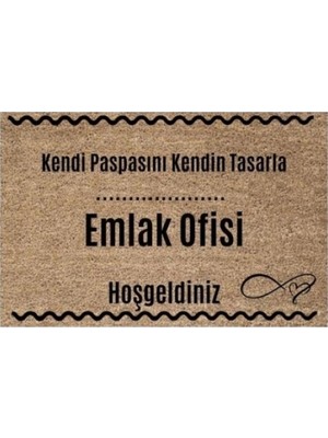 Kapı Önü Paspası Dekoratif Dijital Baskı Emlak Ofisi P-2548