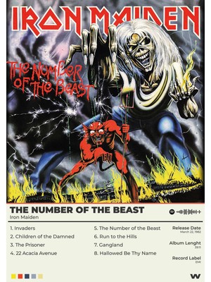 Wugu The Number Of The Beast ( Iron Maiden ) Büyük Boy Poster 50  x  70CM