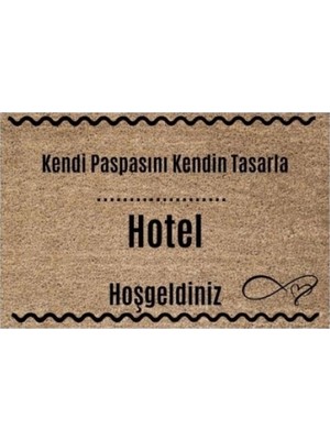 Kapı Önü Paspası Dekoratif Dijital Baskı Hotel P-2542