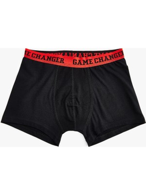 Beli Lastikli Pamuklu 3'lü Boxer Seti