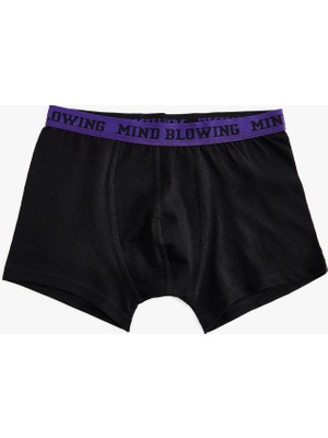 Beli Lastikli Pamuklu 3'lü Boxer Seti