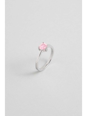 Isabella 18 Ayar Beyaz Altın Kaplama Gümüş Yüzük