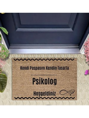 Kapı Önü Paspası Dekoratif Dijital Baskı Psikolog P-2529