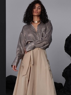 Salaş Kesim Gömlek - Desenli