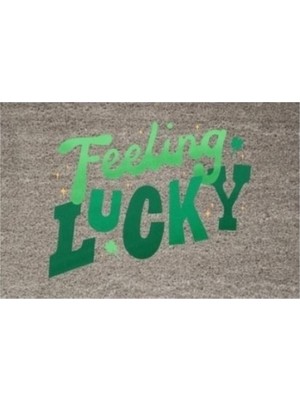 Kapı Önü Paspası Dekoratif Dijital Baskı Feeling Lucky P-2360