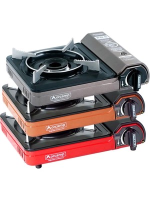 Orcamp Tekli Portatif Ocak Gaz Stop Emniyetli CK-505 (Gri)