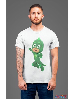 Bumeta Pijimaske Piji Maske Gekko Karakter Characters Unisex Tişört T-Shirt