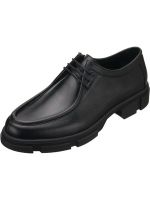 Costo Shoes PAŞA103 Siyah Dana Derisi Esnek Rahat Termo Taban Rahat Geniş Konforlu Taban