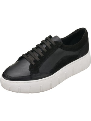 Costo Shoes CK02 Siyah Deri Gündelik Spor Ayakkabı Rahat Geniş Kalıp