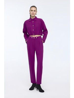 Crop Fuşya Ceket MKN3000